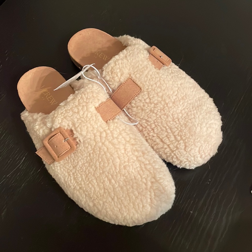 NWT- J. Crew Sherpa Buckle Clogs